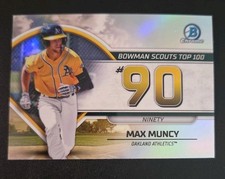2023 Bowman Chrome Scouts Top 100 Max Muncy #BTP-90 Oakland Athletics - Clean