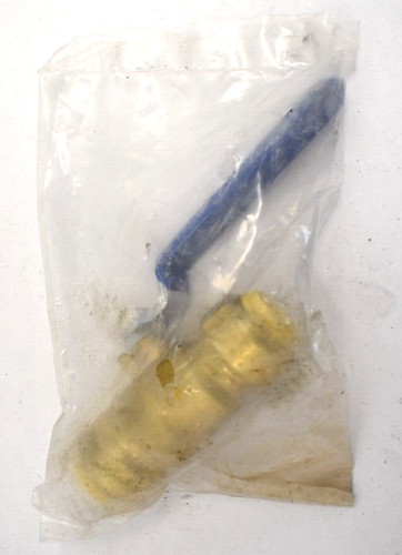 1/2" Brass Copper Full Port Ball Valve Inline Lead Free Blue Handle Twist On