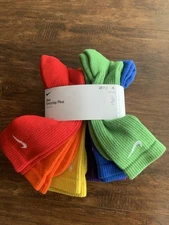 NWT NIKE  EVERYDAY PLUS CUSHIONED CREW SOCKS 6PAIRS MENS8-12sz WMN10-13sz $28