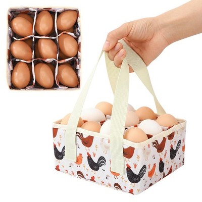 Egg Collecting Basket Wire Chicken Farm Poultry Gathering Holder 9 Pouch