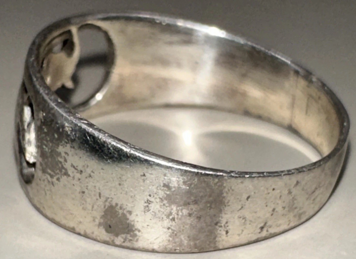 Elephant Design Open Sterling Silver Ring Size 8.… - image 2