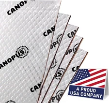CANOPUS Sound Deadening Mat for Cars 50 mil 5 sqft, Pack of 5 Sheets Silver 