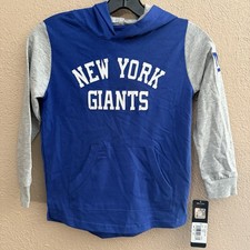 New York Giants Hoodie Youth Med 5/6 Blue NFL Team Apparel NWT Long Sleeve
