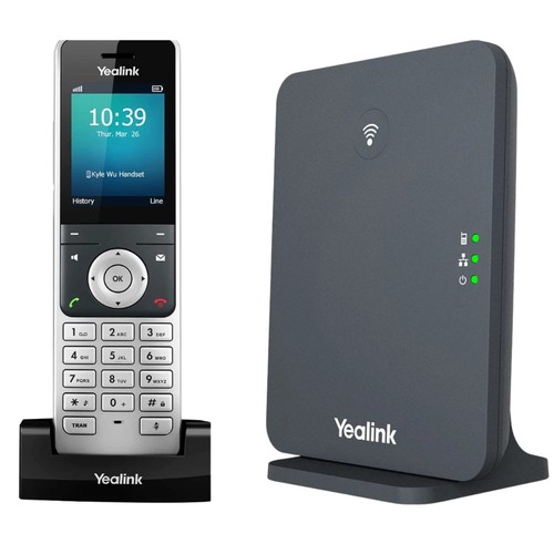 Yealink W76P Cordless DECT W56H Handset IP Phone W70B Base Excellent w-new cords