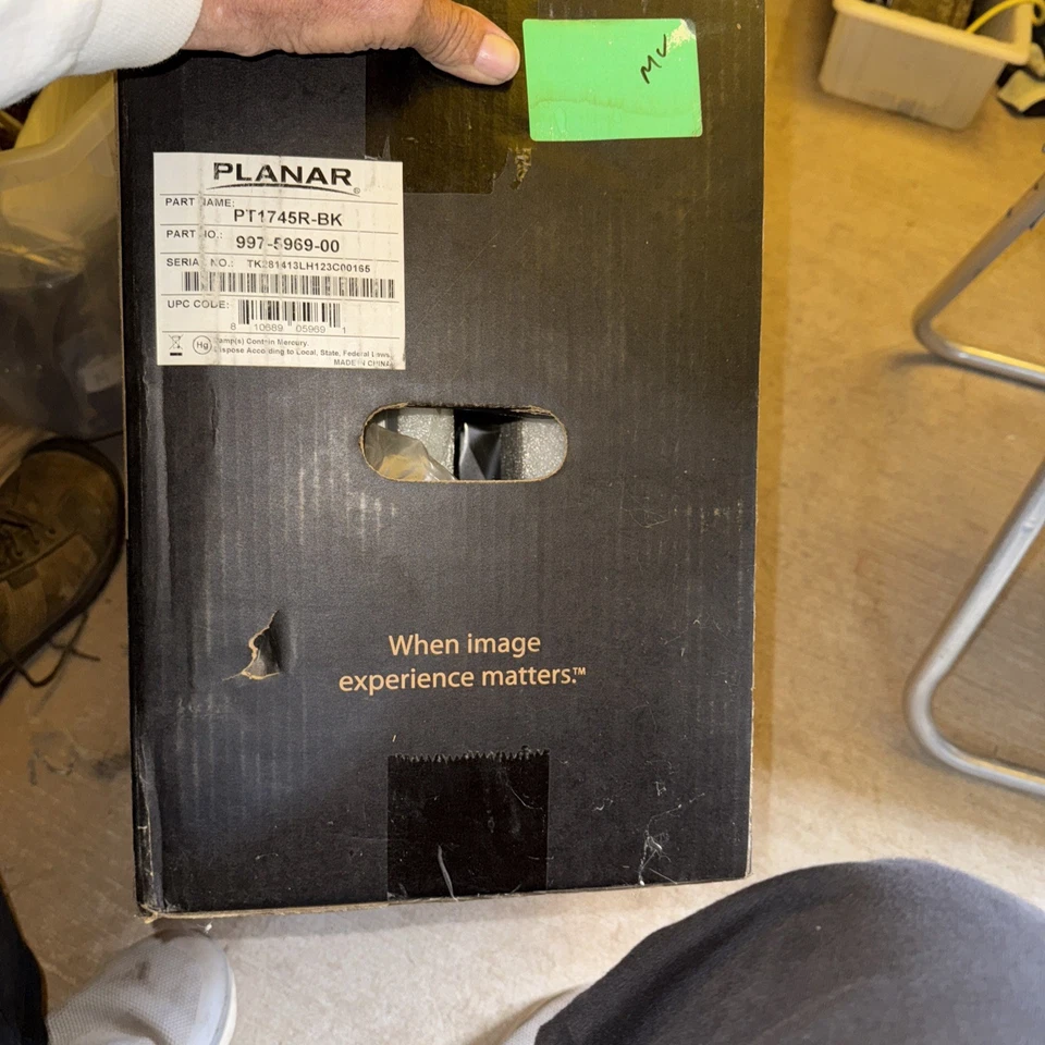 NEW Planar PT1745R/S 17" 5:4 Multi-Touch PoS USB VGA Touch Screen LCD Monitor - Image 4 of 4