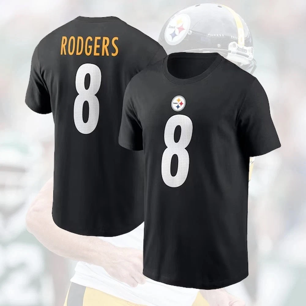 Aaron Rodgers #8 Pittsburgh Steeler Team Name and Number