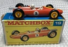 Matchbox/Lesney #19D LOTUS RACING CAR, Type F Box, in Mint condition!