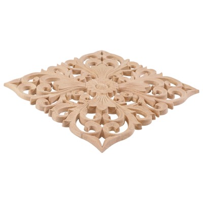 Finiture in Legno, 4 Pezzi Decalcomania Intagliata in Legno, Decorative Legno Da Intaglio, Bella Applique in Legno Intagliato, Decorazione di Mobili per la Casa, Hotel, Squisito, Antico, Resistente