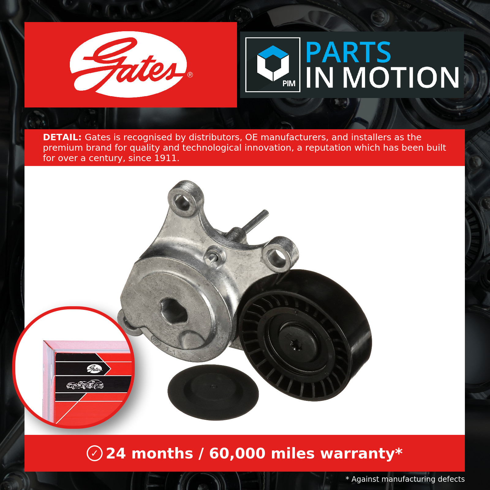 Aux Belt Tensioner fits MERCEDES A220 2.0 2014 on Drive V-Ribbed Gates Quality