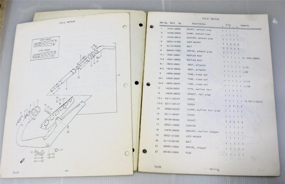 SUZUKI TS 125 Illustrated Motorcycle Parts List 1975 USA - Image 3 of 4