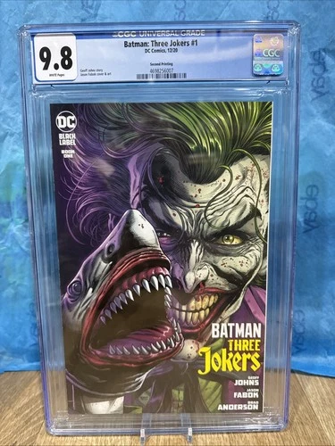 DC BATMAN: THREE JOKERS No. 1 (2020) Second Printing CGC 9.8 Graded Comic