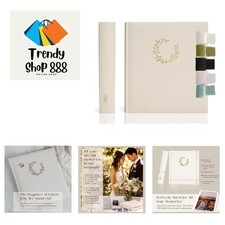 Scrapbook Album   Photo Album with Writing Space   100 Pages for Multiple Siz...