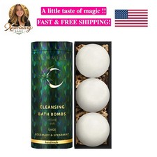 Sage Bath Bombs Spiritual Bath Energy Clearing Protection Shielding Smokeless...