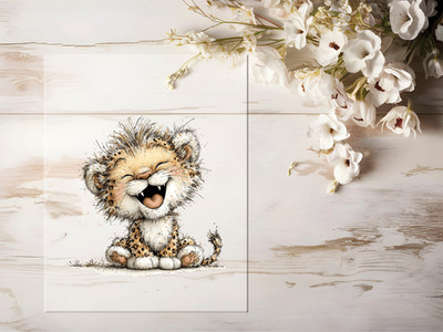 Bügelbild - Leopard #2435