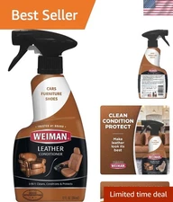 12 Fl Oz Leather Conditioner & Cleaner - Non-Toxic UV Protectant for All Leather