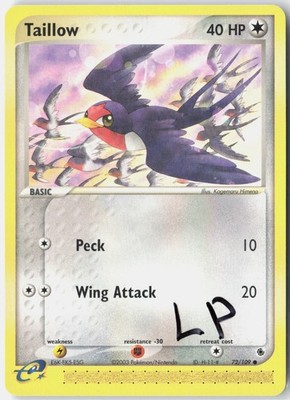 Taillow 72/109 Common Ruby & Sapphire Pokemon Lightly Played