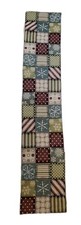 Patchwork Print Tapestry Table Runner With Metallic Background Christmas Winter
