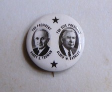 Harry Truman 1948 campaign pin button political