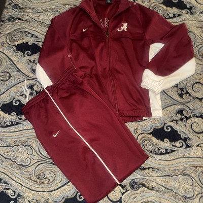 VTG Nike Team Track Suit Mens Sz M University of Alabama Windbreaker Red White
