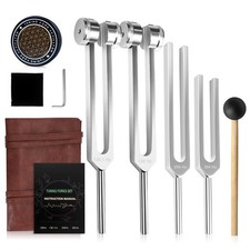 Tuning Forks for Healing Set 128Hz 136.1Hz 256Hz 384Hz with Accessories