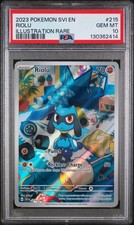 2023 POKEMON SVI EN-SCARLET VIOLET ILLUSTRATION RARE #215 RIOLU | PSA 10 | 💎🔥