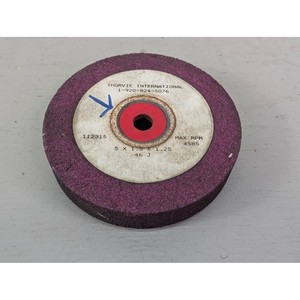 Thorvie International Grinding Wheel 5 x 1.5 x 1.25 Purple 46 J 4585 RPM 112315