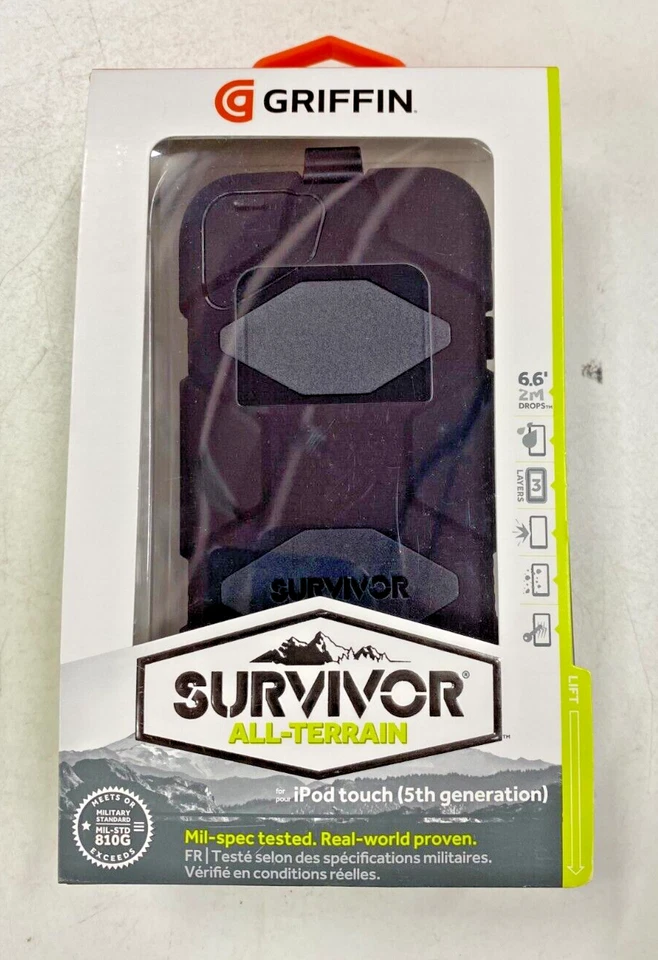 Griffin Survivor All-Terrain Rugged Case iPod Touch 5th Gen/6th Gen - Black - Image 2 of 3