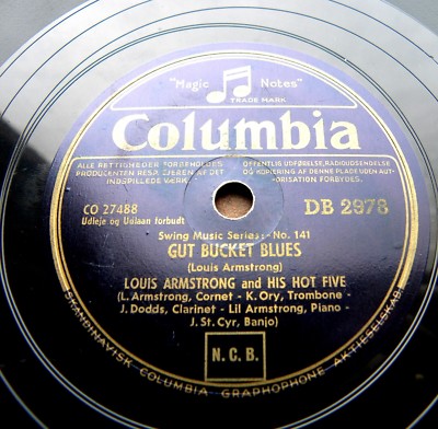 1515/ LOUIS ARMSTRONG AND HIS HOT FIVE-Gut bucket blues Yes! I´m 78rpm Schellack