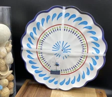 Artisan De Luxe Melamine Waterdrop Scalloped Edge 11" Dinner Plates (SET OF 4)