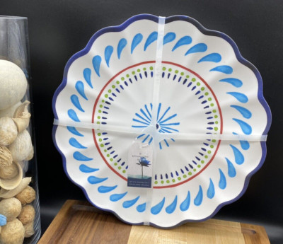 Artisan De Luxe Melamine Waterdrop Scalloped Edge 11'' Dinner Plates (SET OF 4)