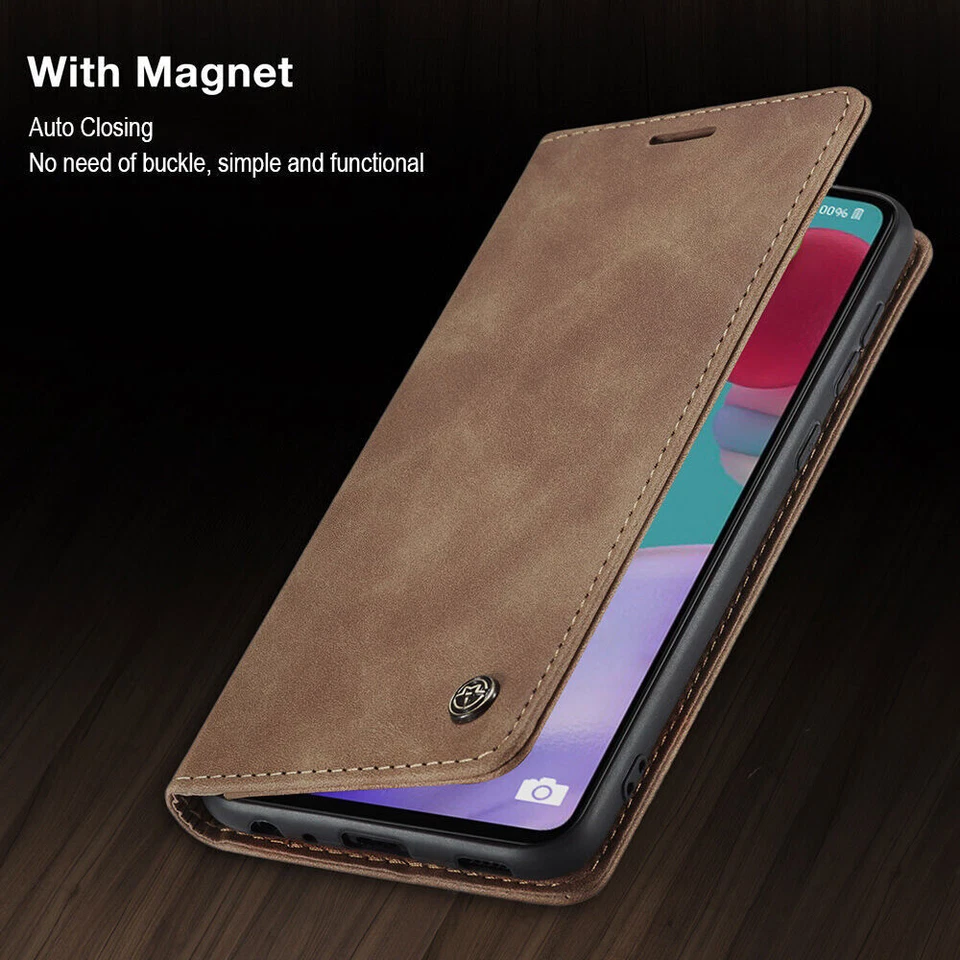 Funda tipo billetera abatible de cuero PU CaseMe para teléfono Samsung S24 S23 S20 S21 S22 Ultra Foto 2 de 4