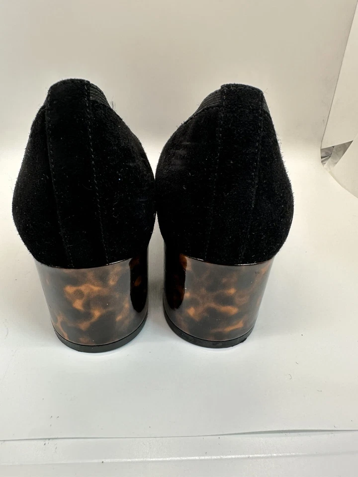 Vionic Womens Sz 8 Natalie Pump Black Suede Tortoise Shell Heel Dress Shoes EUC! - Image 4 of 4