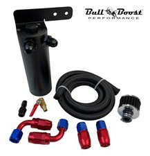 Red Universal Oil Catch Can Xl 2port -8an Mounting Bracket Kit Filter 7.50z