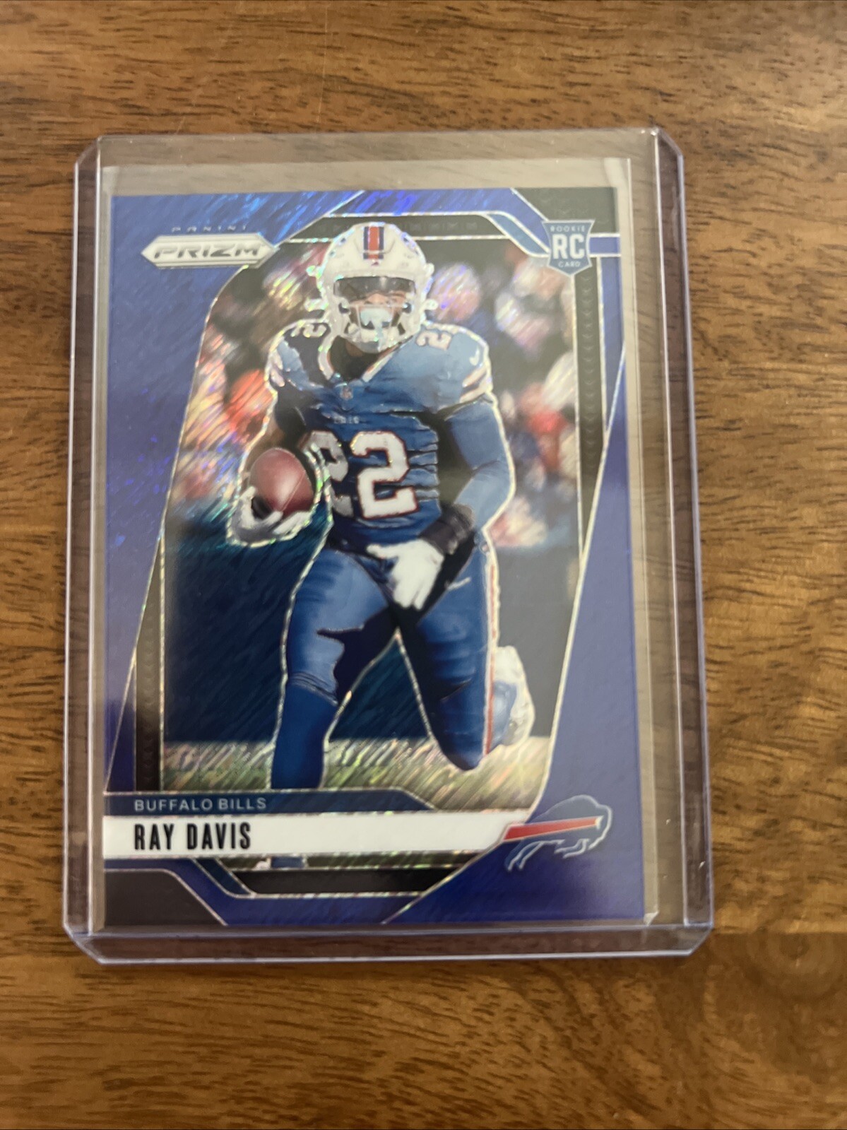 2024 Panini Prizm Ray Davis Blue Shimmer RC /25 #382