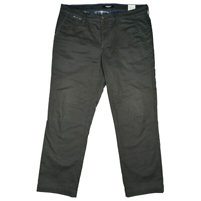 WALBUSCH Herren Stretch Jeans Hose Thermo Chino straight Leg 25 W36 L28 schwarz