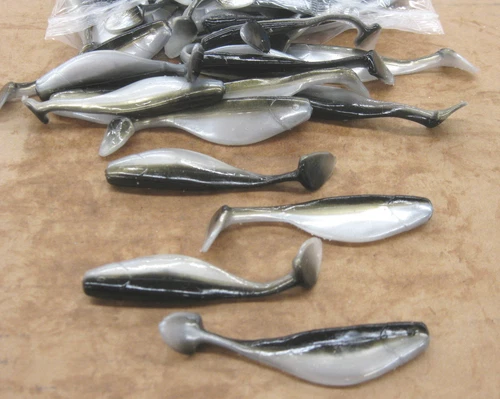 3" Shad Paddle Tail Swimbait great for Umbrella Rig 50 count bag Reel Shad