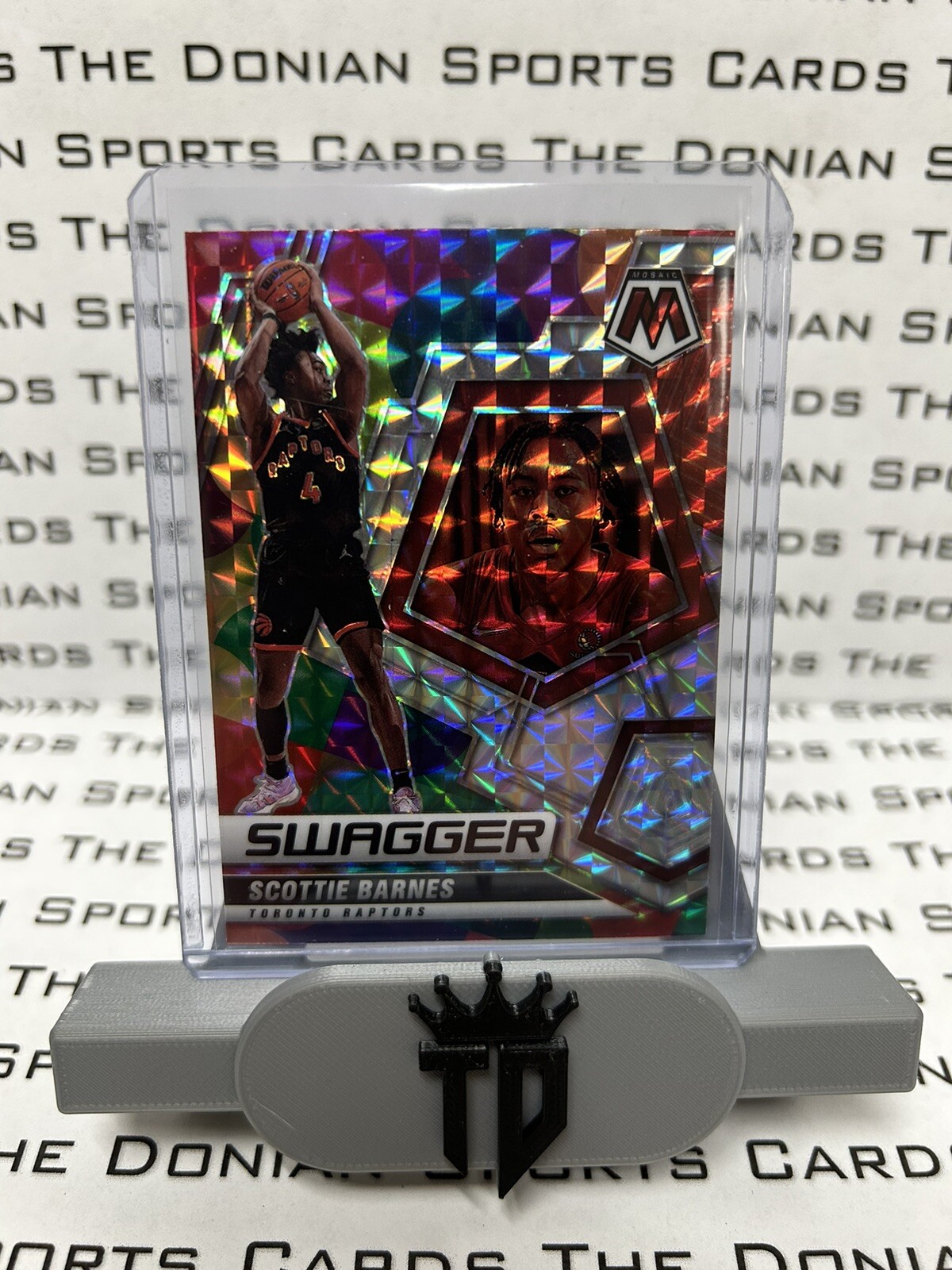 2021-22 Panini Mosaic Scottie Barnes Swagger Silver Mosaic #15 Rookie Raptors