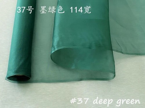 Solid Color Pure Silk Organza 45'' By Yards Silk Gauze Fabric Wedding Crafts DIY - 第 29/48 張圖片