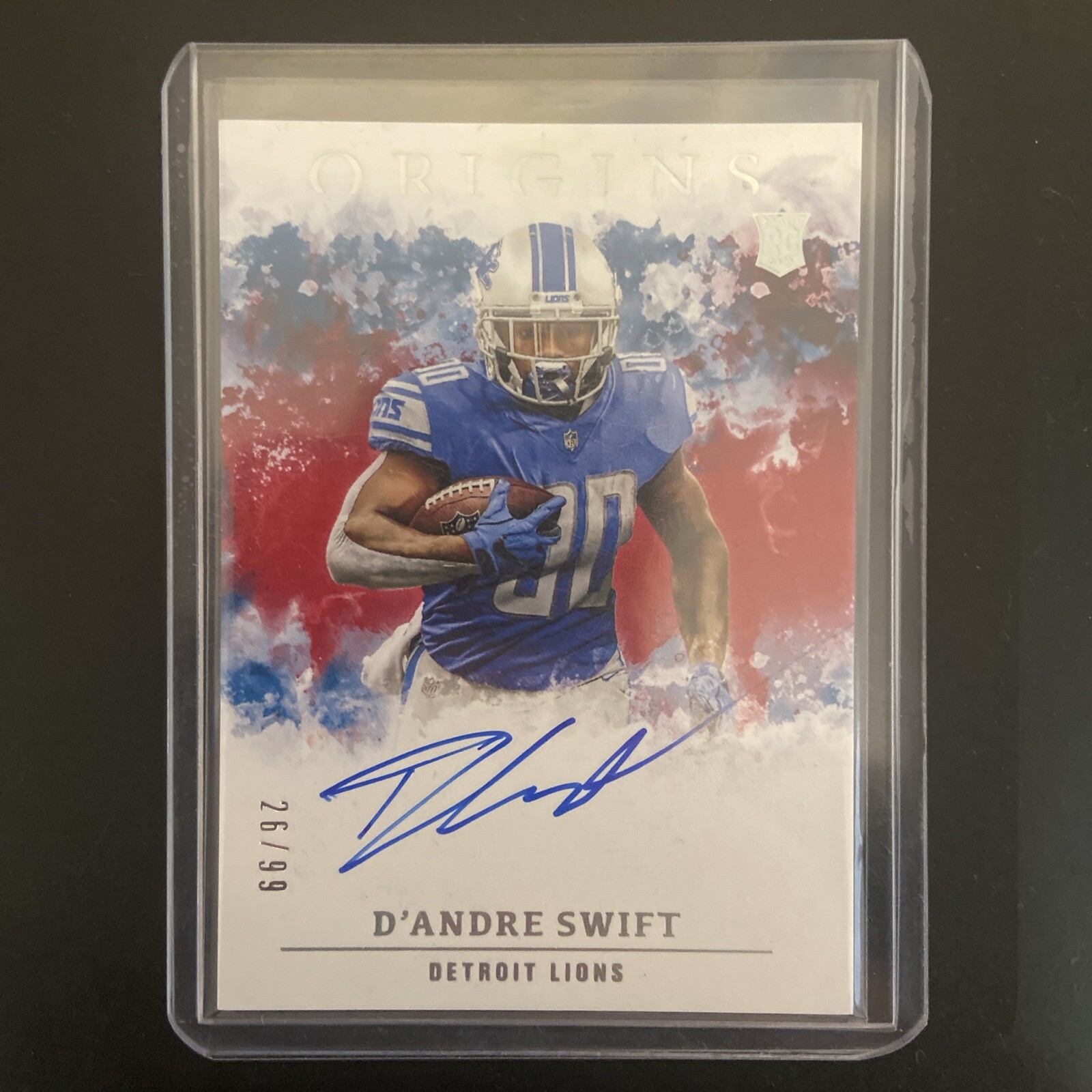 2020 Panini Origins D’Andre Swift /99 Auto Red RC #RA-DS