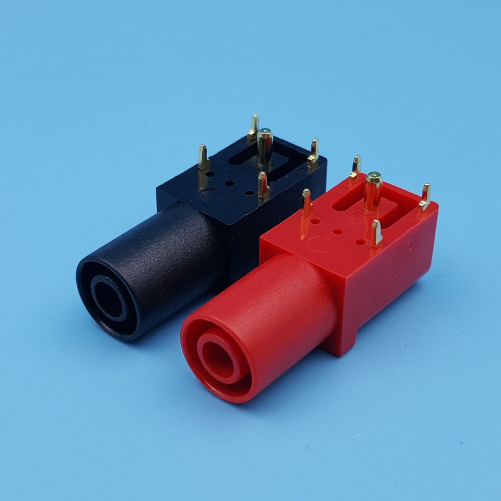 40Pcs Right Angle Gold-Plated 4mm Safety Female Jack PCB Banana Socket Connector