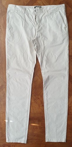 Kenji Mens Chino Pants GREY AND WHITE Size 34 - Picture 2 of 10