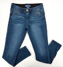 Democracy Jeans Womens 6 Blue Denim Mid rise Ab Solution Tapered