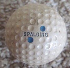 VINTAGE SPALDING HONOR DIMPLE DOUBLE DOT BALL COVER 1940'S