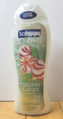 Softsoap Moisturizing Body Wash Limited Edition Peppermint Candy Cane Wash 20 oz