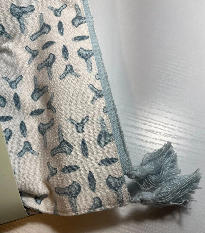 2pk Threshold Extend Length Abstract Print Table Runner: 14"x108" Blue/White b2 - Image 4 of 4