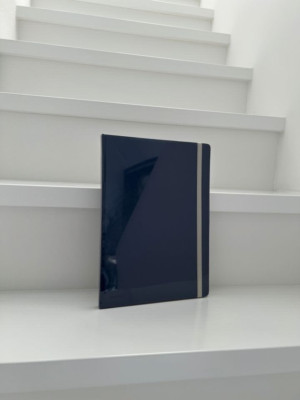 OVP Leitz Style Notizbuch 44760069 Notebook A4 kariert Titan Blau Hardcover Alu-