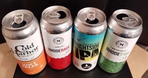 Lot of 4 EMPTY Collectible Craft Beer Cans RI MA Maine 2021 IPA Lone Pine - Picture 2 of 5