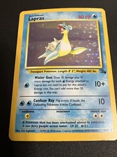 Vintage Basic Pokemon Lapras - 10/62 - Holo Rare Card 1999- 80 HP #1