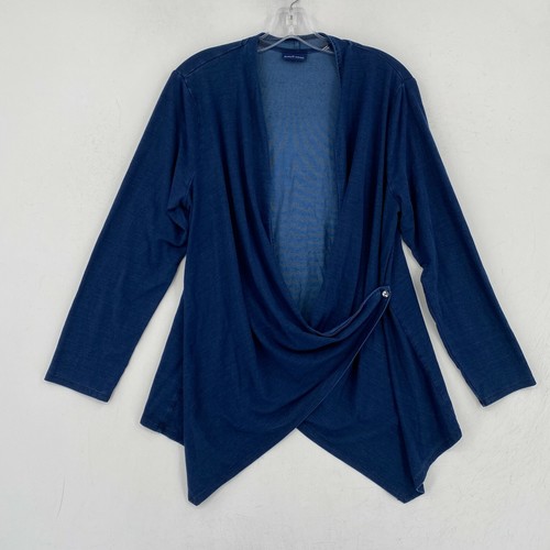 J Jill Womens PureJill Indigo Wrap 