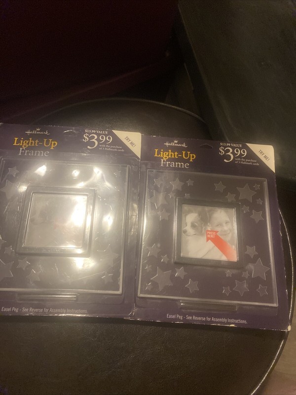 2 Small Picture Frames ,that Light Up , New